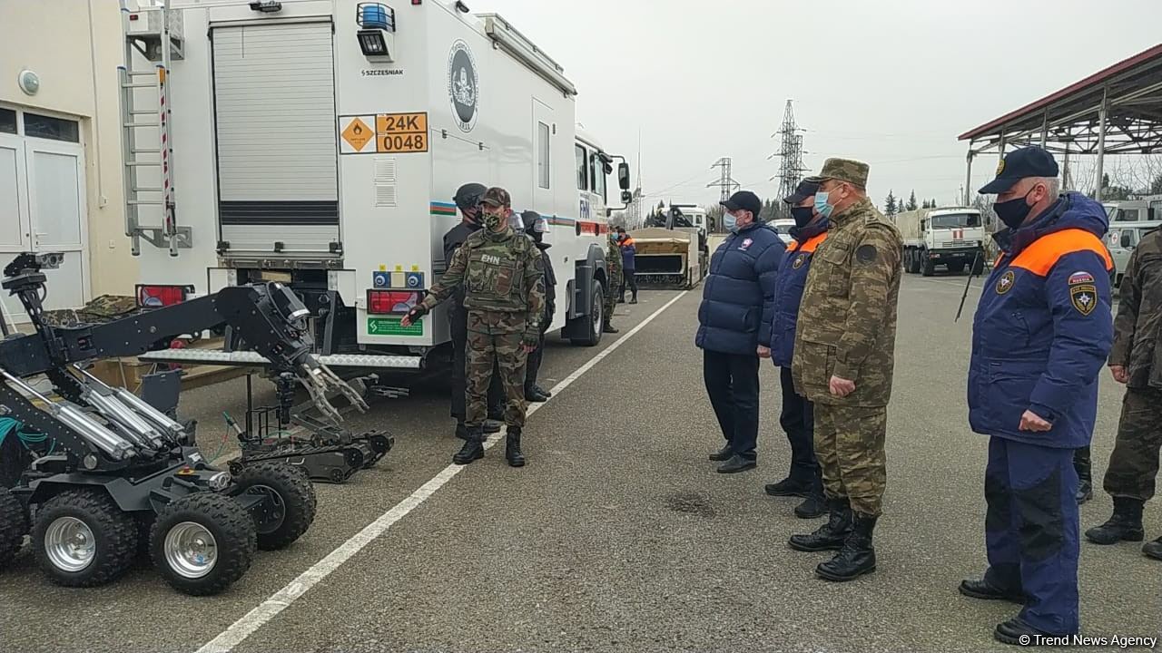 Азербайджанские и российские саперы приступили к подготовительным курсам по разминированию Агдама (ФОТО)