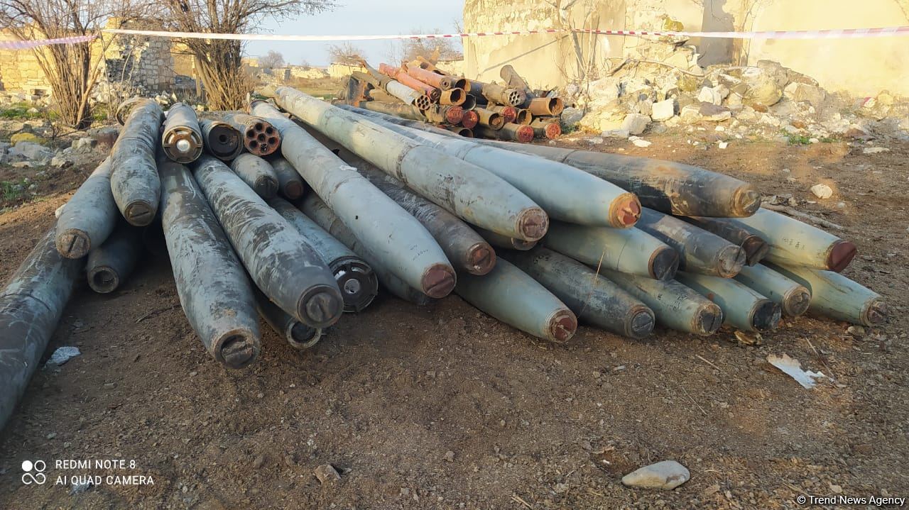 Azerbaijan neutralizes unexploded mines and ammunition in Aghdam district (PHOTO/VIDEO)