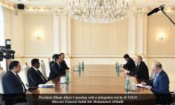 President Ilham Aliyev receives delegation led by ICESCO Director General (PHOTO)
