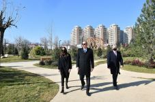 Azerbaijani president, first lady attend opening of new forest park in Yasamal district (PHOTO)