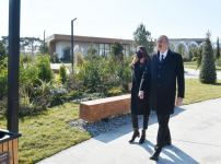 Azerbaijani president, first lady attend opening of new forest park in Yasamal district (PHOTO)