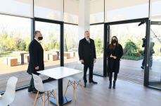 Azerbaijani president, first lady attend opening of new forest park in Yasamal district (PHOTO)