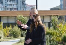 Azerbaijani president, first lady attend opening of new forest park in Yasamal district (PHOTO)