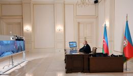 Президент Ильхам Алиев принял в видеоформате делегацию во главе с председателем Maire Tecnimont Group Италии (ФОТО/ВИДЕО)
