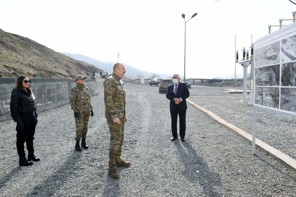 Azerbaijani president inaugurates Gulabird hydropower plant in Lachin (PHOTO)