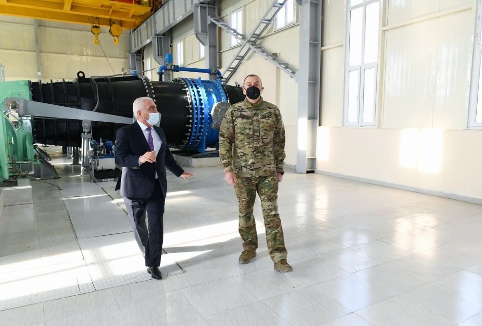 Azerbaijani president inaugurates Gulabird hydropower plant in Lachin (PHOTO)