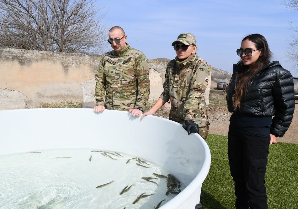 Azerbaijani president, first lady visit Fuzuli, Zangilan, Lachin and Jabrayil districts (PHOTO)