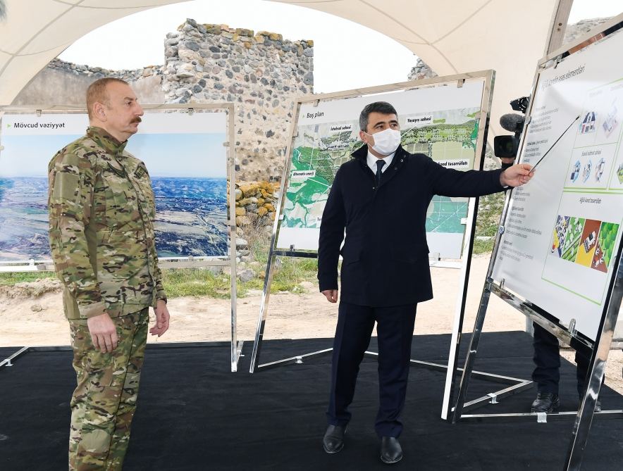 Azerbaijani president, first lady visit Fuzuli, Zangilan, Lachin and Jabrayil districts (PHOTO)