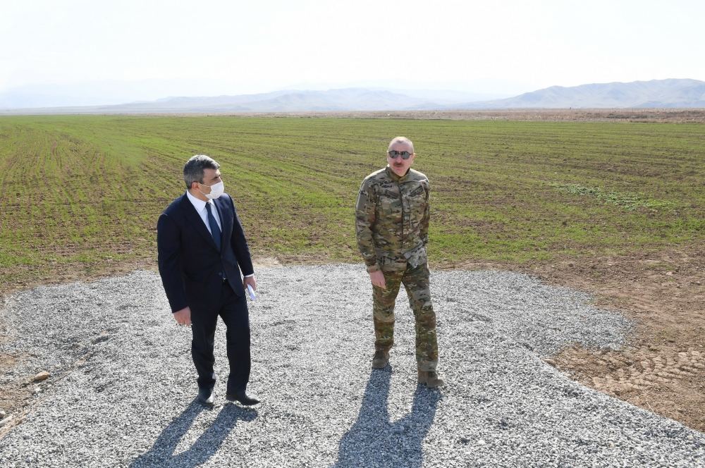 Azerbaijani president, first lady visit Fuzuli, Zangilan, Lachin and Jabrayil districts (PHOTO)