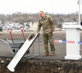 President Ilham Aliyev lays foundation of Fuzuli-Hadrut highway (PHOTO)