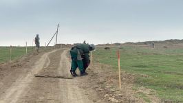 Территория в 200 тыс. кв. метров на дороге в город Шуша расчищена от мин  (ФОТО)