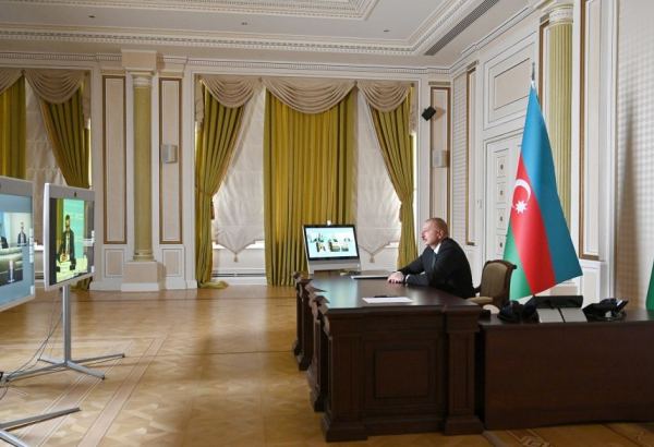 Video conference meeting held between Azerbaijani president and WHO director-general (PHOTO)