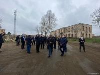 Делегация Тюркского совета осмотрела разрушенное здание Агдамского драматического театра (ФОТО)