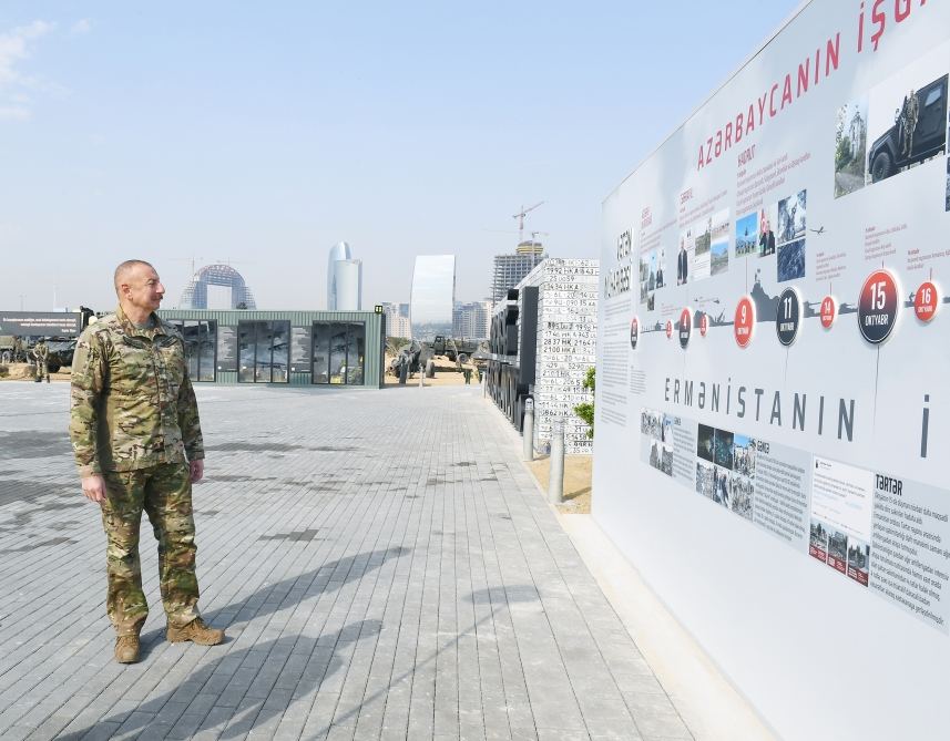Президент Ильхам Алиев принял участие в открытии в Баку Парка военных трофеев (ФОТО/ВИДЕО)