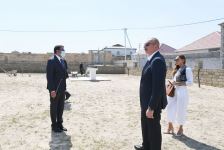 Президент Ильхам Алиев и Первая леди Мехрибан Алиева приняли участие в церемонии закладки фундамента ремонтно-восстановительных работ в Пиршаги (ФОТО/ВИДЕО)