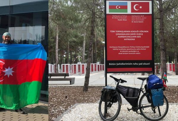 В честь братства Азербайджана и Турции в рамках мирового турне совершен велопробег от Стамбула до Чанаккале (ФОТО)
