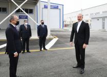 Президент Ильхам Алиев принял участие в открытии Гаджигабульского промышленного квартала (ФОТО)