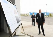 Президент Ильхам Алиев принял участие в открытии Гаджигабульского промышленного квартала (ФОТО)
