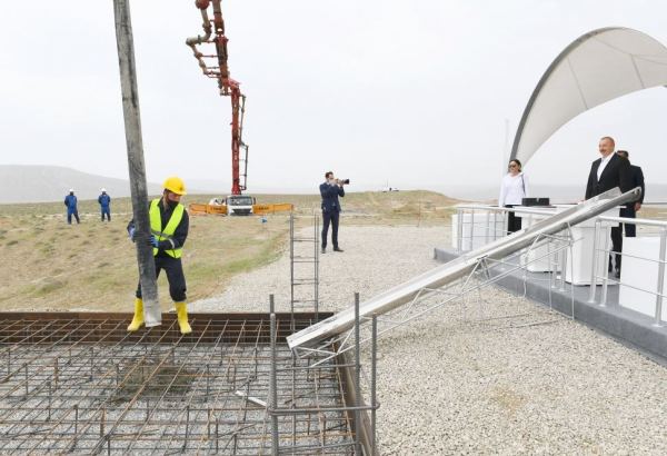 Azerbaijani president, first lady attend ceremony of laying foundation of Mud Volcanoes Tourism Complex (PHOTO)