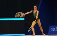 Кубок мира в Баку - итоги выступления азербайджанских гимнасток в упражнении с обручем и мячом (ФОТО)