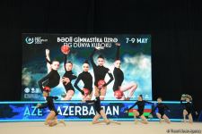 На Национальной арене гимнастики проходят выступления групповых команд в рамках Кубка мира в Баку (ФОТО)