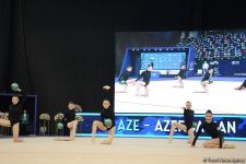 На Национальной арене гимнастики проходят выступления групповых команд в рамках Кубка мира в Баку (ФОТО)