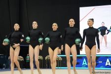 На Национальной арене гимнастики проходят выступления групповых команд в рамках Кубка мира в Баку (ФОТО)
