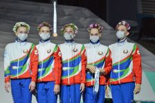В Национальной арене гимнастики состоялась церемония награждения победителей и призеров Кубка мира в Баку (ФОТО)