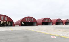 Президент Ильхам Алиев принял участие в открытии военного аэродрома Отдельной общевойсковой армии (ФОТО)