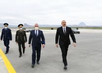 Президент Ильхам Алиев принял участие в открытии военного аэродрома Отдельной общевойсковой армии (ФОТО)