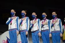 В Баку состоялась церемония награждения победителей Всемирных соревнований по аэробной гимнастике среди групп (ФОТО)