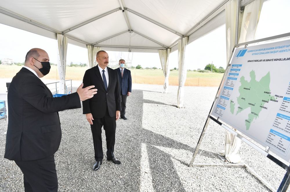 Azerbaijani president attends groundbreaking ceremony for Aghdam Industry Park (PHOTO)