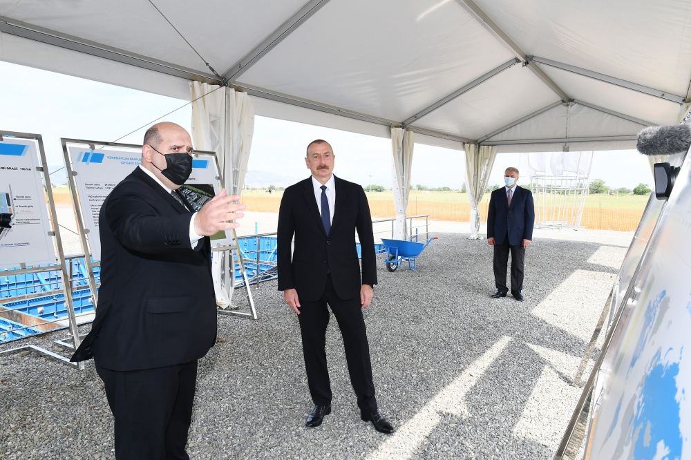 Azerbaijani president attends groundbreaking ceremony for Aghdam Industry Park (PHOTO)