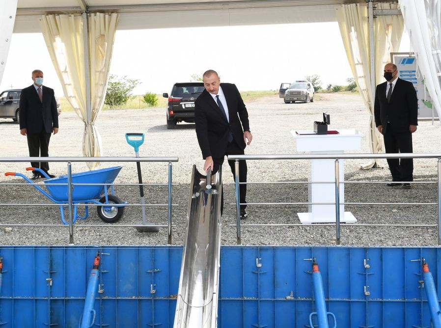 Azerbaijani president attends groundbreaking ceremony for Aghdam Industry Park (PHOTO)