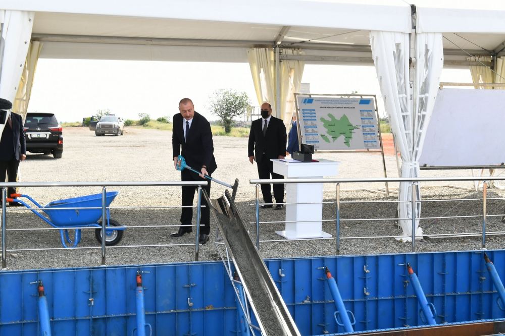 Azerbaijani president attends groundbreaking ceremony for Aghdam Industry Park (PHOTO)