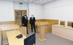 President Ilham Aliyev attended inauguration of new building of Surakhani District Court  (PHOTO)
