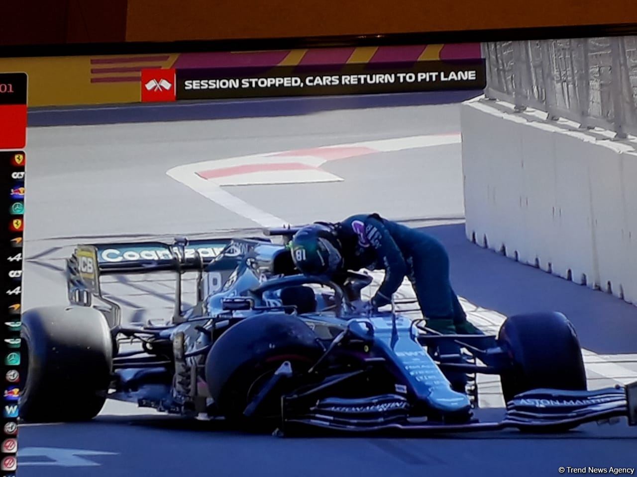 F-1 Qualifying Session of Azerbaijan Grand Prix records first crash (PHOTO)