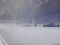 На Гран-при Азербайджана Формулы-1 произошла авария (ФОТО/ВИДЕО)