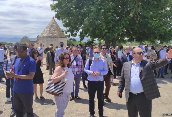 Foreign diplomats visit Imaret complex in Agdam destroyed by Armenia (PHOTO)