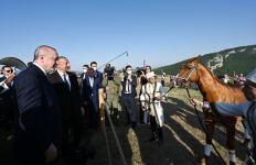 Президенту Турции Реджепу Тайипу Эрдогану подарили карабахского скакуна по кличке «Зафар» и композицию «Харыбюльбюль» (ФОТО)