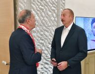 Президенты Ильхам Алиев и Реджеп Тайип Эрдоган наблюдали за матчем Турция-Уэльс на Бакинском Олимпийском стадионе