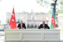 Президенты Азербайджана и Турции выступили с совместными заявлениями для печати (ФОТО/ВИДЕО)