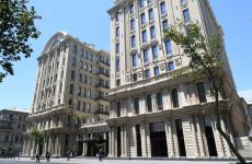 Azerbaijani president, first lady attend inauguration of InterContinental Baku hotel (PHOTO)