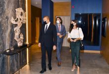 Azerbaijani president, first lady attend inauguration of InterContinental Baku hotel (PHOTO)