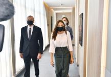 Azerbaijani president, first lady attend inauguration of InterContinental Baku hotel (PHOTO)