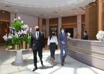 Azerbaijani president, first lady attend inauguration of InterContinental Baku hotel (PHOTO)