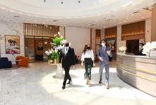 Azerbaijani president, first lady attend inauguration of InterContinental Baku hotel (PHOTO)