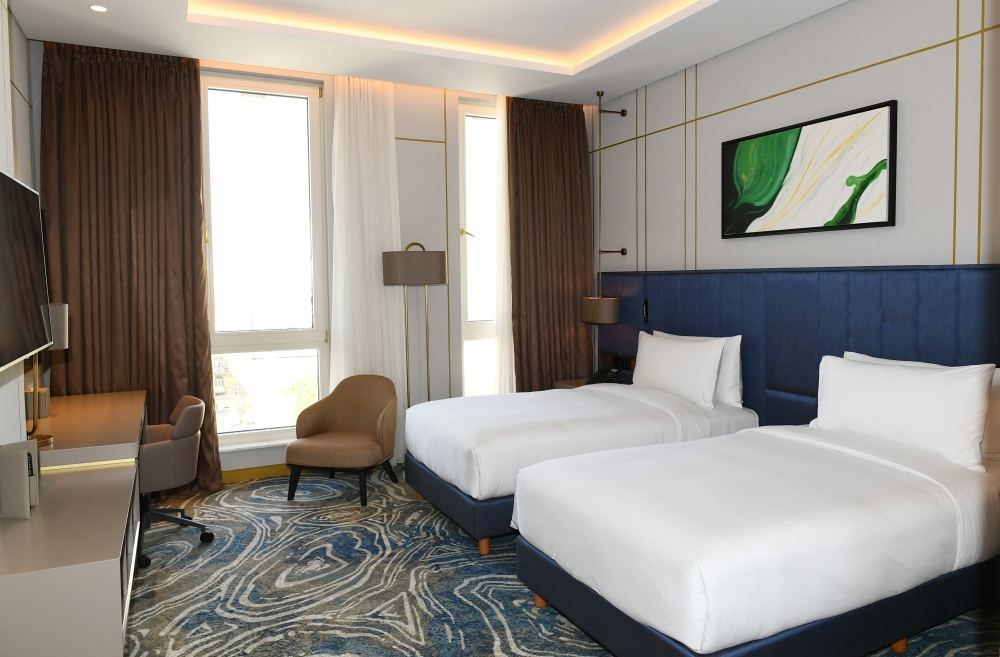 Azerbaijani president, first lady attend inauguration of InterContinental Baku hotel (PHOTO)