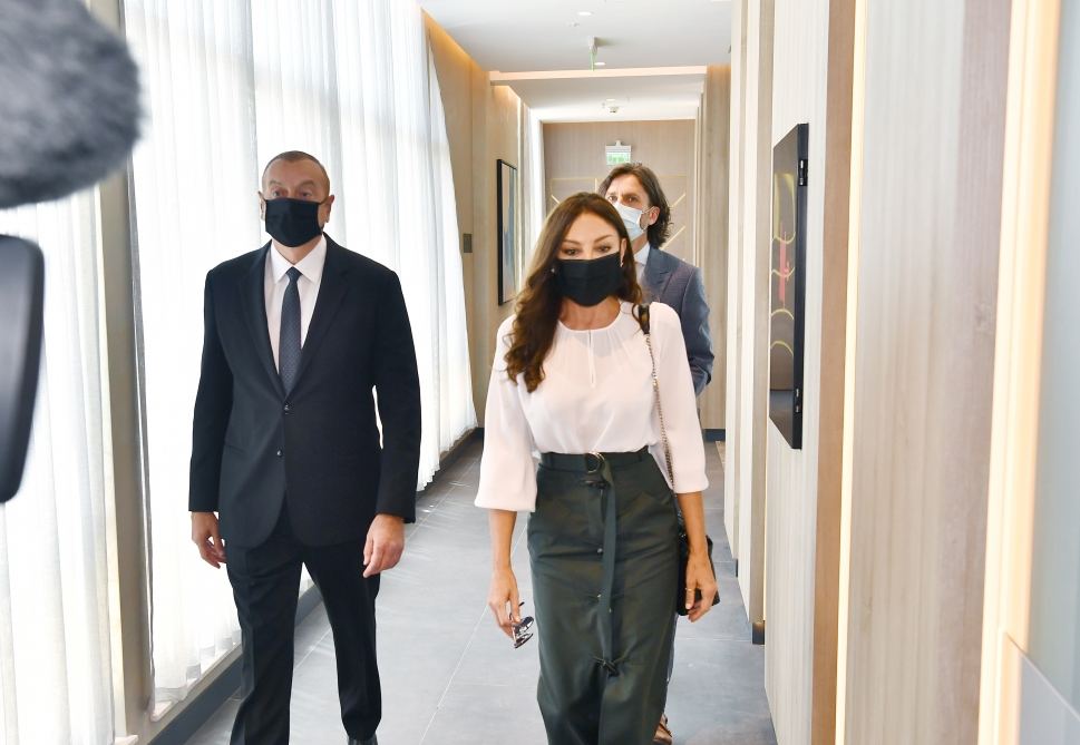 Azerbaijani president, first lady attend inauguration of InterContinental Baku hotel (PHOTO)