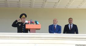 Начальник Военного лицея им. Нахчыванского обратился к курсантам первого после Отечественной войны выпуска (ФОТО/ВИДЕО)